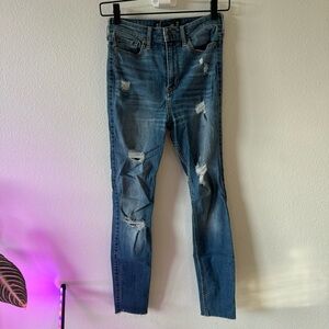 Hollister Ultra High-Rise Super Skinny Jeans w/ Rips
